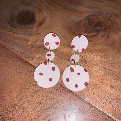 The Poppy Earrings. Cute Spring Polymer Clay..