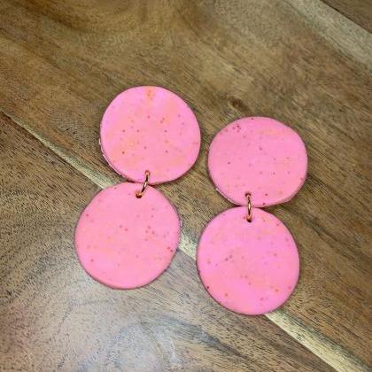 The Amelia Earrings. Pink Sparkle Statement..