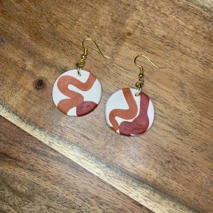 The Isabella Earrings. Abstract Polymer Clay..