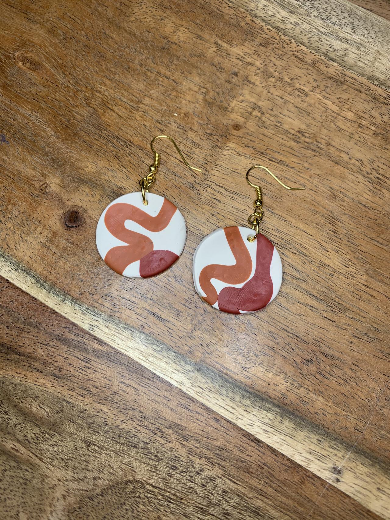 The Isabella Earrings. Abstract Polymer Clay Statment Earrings