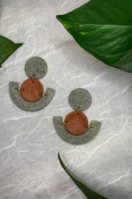 the daphne earrings. cute statement polymer clay earrings.
