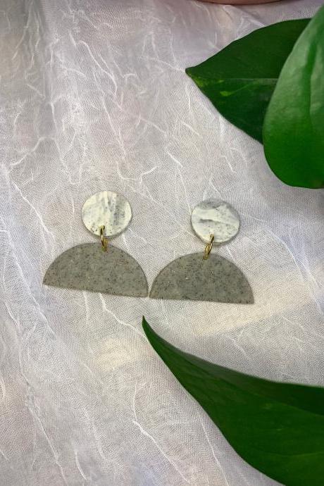 the hadley earrings. cute statement granite polymer clay handmade earrings